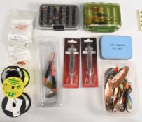 Collection of Fishing accessories inc 1x Stillwater double sided fly box, 5x4