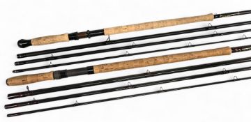 Ashpoles carbon salmon fly rod, hand built for Steve Hatt, 18ft 4pc line 10#, 28