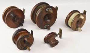 A collection of mahogany and brass reels, as follows: Interesting Ogden Smith Clapham Junction, 2