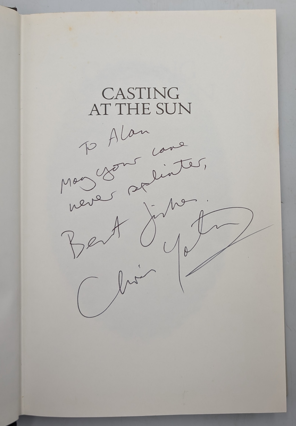 Casting at the Sun - The reflections of a Carp Fisher Christopher Yates 1986, signed by C Yates with - Image 2 of 2