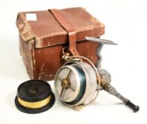Hardy Altex No.3, MkV LHW spinning reel, with on/off check button to gear casing, c/w spare Bakelite