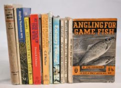 Fishing Books and Publications to include Harnessing the Earthworm 1949 T J Barrett, Minnows of