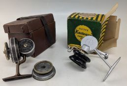 Allcock Kast Easy simple threadline spinning reel, Bakelite spool, manual pick up, in MOB and a