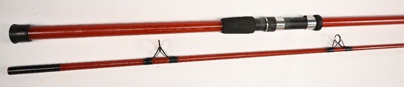 Unnamed pike rod in the style of Jim Gibbinson's Muncher hollow glass 11ft 2pc, uplocking reel seat,