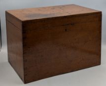 Antique Oak Fishing Fly Tying Box c1889, needs some restoration - made of oak with mortice joints,