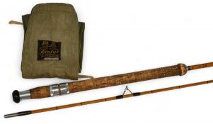 Hardy Alnwick The 6 lb Hardy Wanless Palakona split cane spinning rod No H1995, 7ft 2pc 15