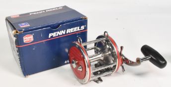 Penn 113H Special 4/0 Senator Big Game multiplier reel stamped 30/113, on/off check, decorative