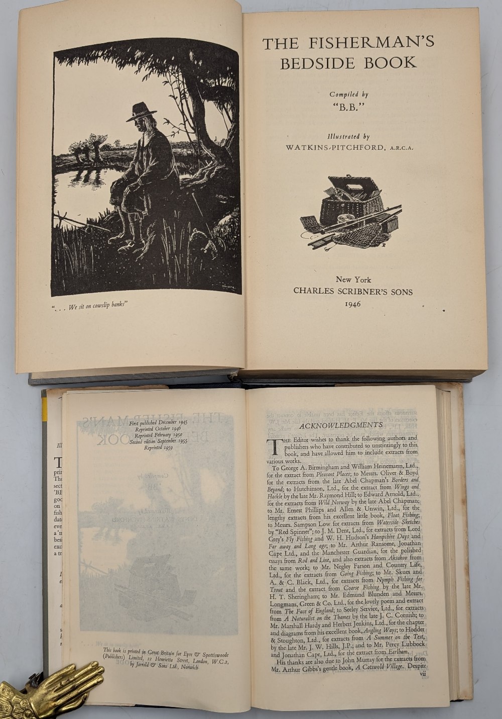 The Fisherman's Bedside Book complied by BB published Charles Scribners Sons 1946 H/b missing D/ - Image 2 of 2
