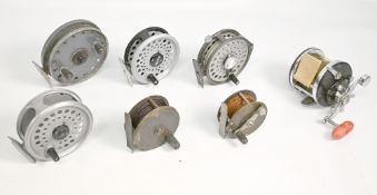 Intrepid gear fly trout fly reel with rim adjuster, a Leeda Rimfly lightweight, an Intrepid king