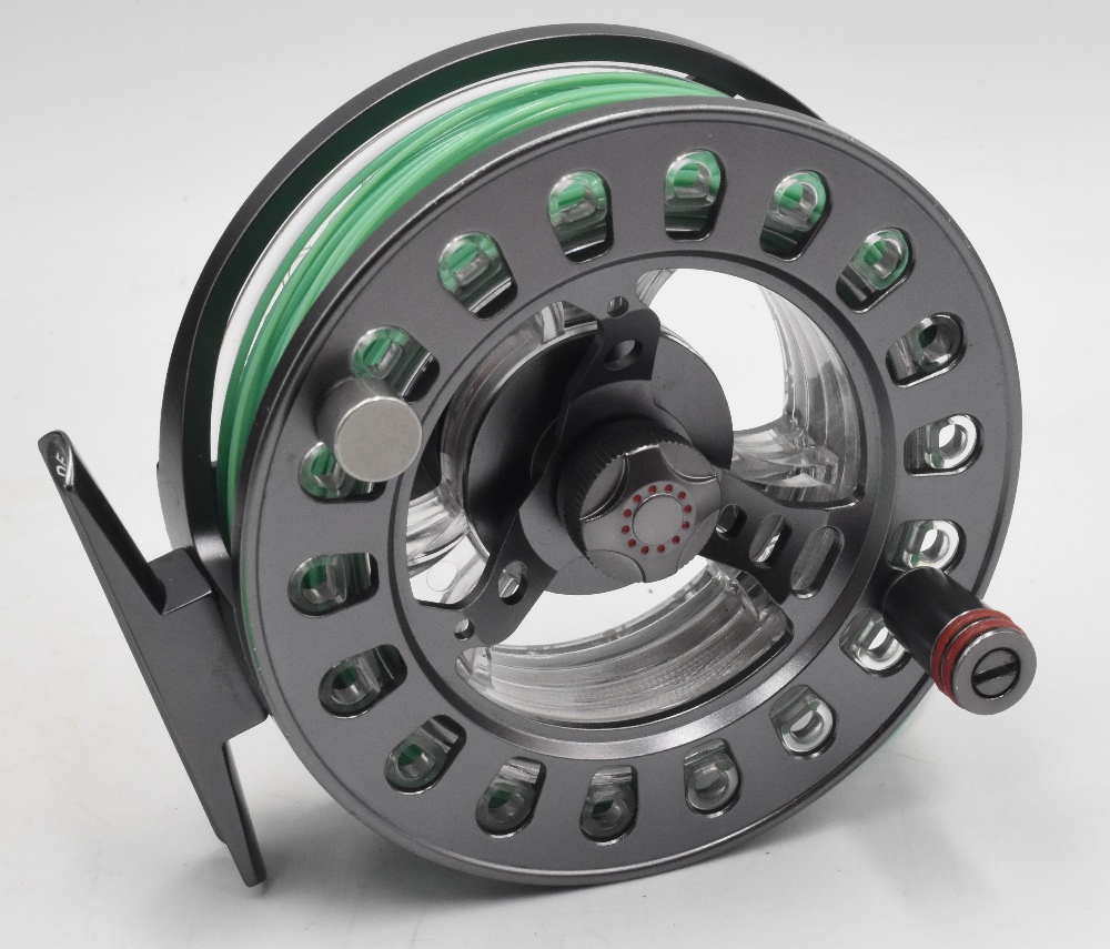 Greys Alnwick QRS-2 5/6 - 7/8 alloy cassette trout fly reel No 00G19GU with 3 spare cassettes, - Image 2 of 3