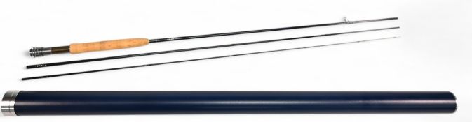A fine Thomas & Thomas VE905-3 World Fly Fishing Championship carbon trout fly rod, 9ft 3pc, line