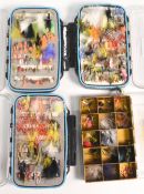 Selection of Assorted flies incl 3x Shakespeare double sided fly boxes with a large quantity if