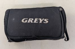 Greys GRXi 7/8 large arbor fly reel, rear drag adjuster, some loss to paint finish, c/w 5 spare