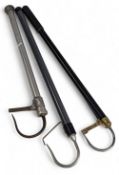 3x Extending Fishing Gaffs, to include a three draw Hardy Bros gaff (3)