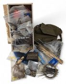 Large collection of fly-tying materials, including Red Deer, Fox, Hares mask, mink, and many others,