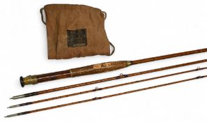 Hardy Alnwick - indistinct name - Palakona split cane trout fly rod No A27463, 10ft 3pc with spare