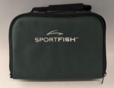 Sortfish 10-section reel brief with all dividers and a good zip, containing the following reels: