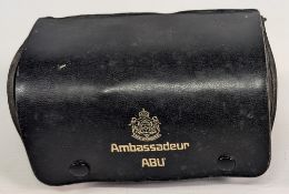 Early Abu Ambassador 6000 multiplier reel, foot stamp 100400, white handle, star drag, free spool, 4