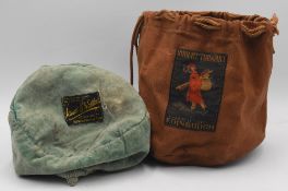 Rare Robert Turnbull of Edinburgh canvas Pokey reel bag, 5 ½