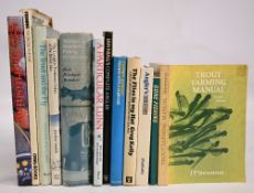12x Fishing Books to include Trout Farming Manual Second Edition 1987 J P Stevenson, Gone Fishing