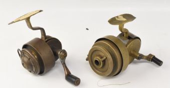 2x Unnamed possible pre-production fixed spool reels both LHW - varied condition F overall
