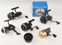 Mitchell Match fixed spool reel with spare cased spool, good one touch bail, runs very well. Abu 501