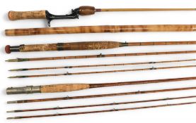 Heddon Pal 4ft 6in No 3 spinning rod with detachable handle screw trigger reel fitting, lined