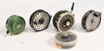 4x Various Reels to include a Garcia Mitchell 710 automatic fly reel and spare spool, Daiwa 232 3 ½