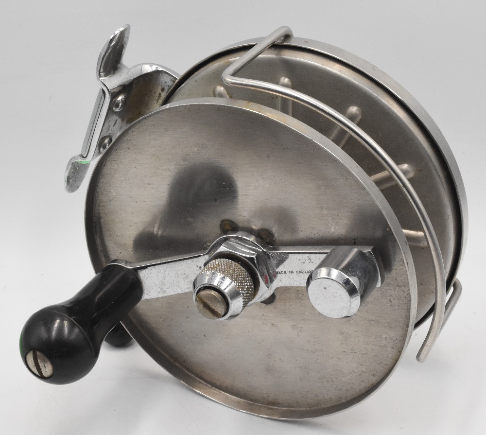 Allcocks Redditch "the Commadore" deep sear tuna fishing reel, RHW, 6" solid spool with milled - Image 3 of 3