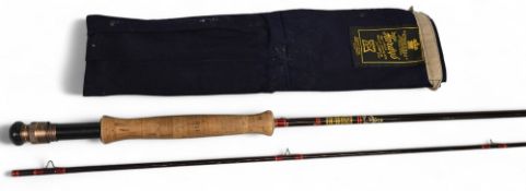 Hardy Alnwick Graphite Deluxe carbon trout fly rod, 9ft 2pc line 6/7#, alloy uplocking reel seat and