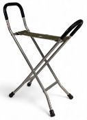 Folding National Trust Seat with aluminium frame