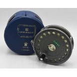 Hardy Bros "The St John" Mk 2 alloy trout fly reel 3 7/8" ventilate spool, 2 screw latch, black