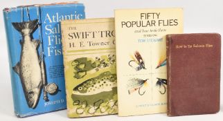4x books: How to Tie Salmon Flies, Hale J H, cloth binding with gilt, dedication to frontis, clean