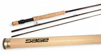 Sage USA RPL+ 7100-3 Graphite III B carbon trout fly rod, 10ft 3pc line 7#, lined stripping rings,