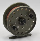 Grice & Young Christchurch alloy Jecta centrepin/trotting reel in green finish, 3 ¾