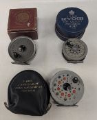 J W Young & Son Redditch Beaudex alloy salmon fly reel, 4