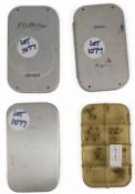 3x alloy pocket fly boxes, including 2 with dry fly compartments., holding fine selection of