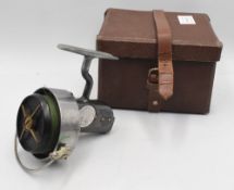 Hardy Altex No.3, Mk1V salmon spinning reel, RHW, manual bail, Bakelite spool with adjuster, retains
