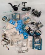 Quantity of Winfield (Woolworths) reels and accessories, including 2 spinning and 2 multiplier