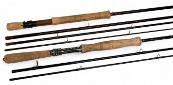 Airflo Forty Plus carbon pike/trout fly rod, 10ft 3pc line 9#, alloy double uplocking reel seat,