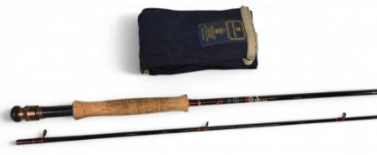 Hardy Alnwick Graphite Stillwater trout carbon fly rod, 9ft 2pc line 7/8#, alloy uplocking reel seat