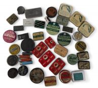 Collection of vintage shot, hook and line cleaner tins, makers include Martin James, Mordex,