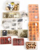 Large quantity of vintage rod building fittings - rings, including snake, fold over bridge, American