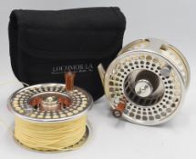 Daiwa Lochmor Spey L/A 9/10 alloy salmon fly reel and spare spool, 3 ¾