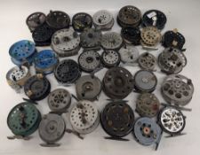 Quantity of vintage fly and trotting reels, by PDQ, Allcock, DAM, Dowling and others, conditions a/