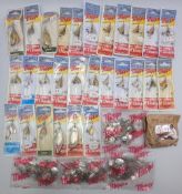 28x Carded Mepps Fishing Aglia Comet Spinning Lures, plus 4 assort packets of Mepps - qty look