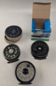 A collection of fly reels, all working well, as follows: Shakespeare Condex 3 ½