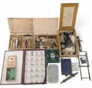 Period Fishing Tackle Accessories, to include a Veniard Trout fly tying outfit box with 'C' clamp