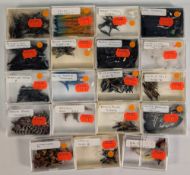 Collection of new shop stock salmon flies, sizes 6-10, patterns include Blue Terror Tandem, Willie