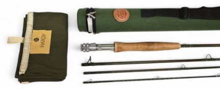 Hardy Demon 9' 4 piece graphite trout fly rod, line rate #5, up lock machine cut alloy reel fitting,